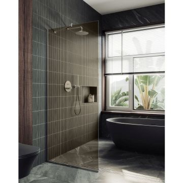 Душевая перегородка в профиле Maybahglass (Майбахгласс) 1950х790 мм, стекло 8 мм Бронза MGD-696-4у