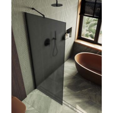 Душевая перегородка в профиле Maybahglass (Майбахгласс) 1950х790 мм, стекло 8 мм Графит матовый MGD-699-6ш