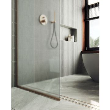 Душевая перегородка в профиле Maybahglass (Майбахгласс) 1950х790 мм, стекло 8 мм Сатин MGD-700-2у