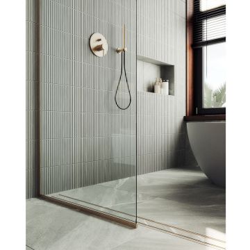 Душевая перегородка в профиле Maybahglass (Майбахгласс) 1950х890 мм, стекло 8 мм Бесцветное MGD-689-2у