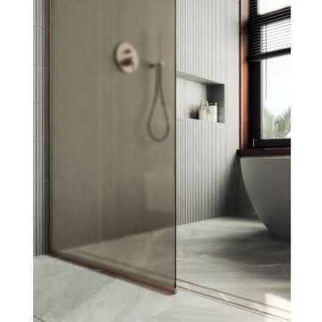 Душевая перегородка в профиле Maybahglass (Майбахгласс) 1950х890 мм, стекло 8 мм Бронза матовая MGD-692-2у