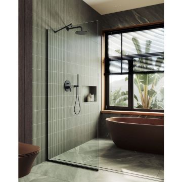 Душевая перегородка в профиле Maybahglass (Майбахгласс) 1950х990 мм, стекло 8 мм Бесцветное MGD-1352-6у