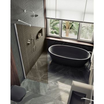 Душевая перегородка в профиле Maybahglass (Майбахгласс) 1950х990 мм, стекло 8 мм Бронза MGD-1353-1ш