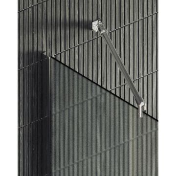 Душевая перегородка Maybahglass (Майбахгласс) в широком профиле 1950х690 мм, Стекло 8 мм Сатин MGD-706-5ш