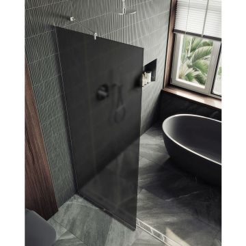 Душевая перегородка в профиле Maybahglass (Майбахгласс) 1950х990 мм, стекло 8 мм Графит матовый MGD-1356-5у