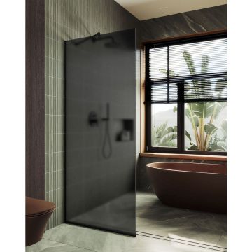 Душевая перегородка в профиле Maybahglass (Майбахгласс) 1950х990 мм, стекло 8 мм Графит матовый MGD-1356-6у