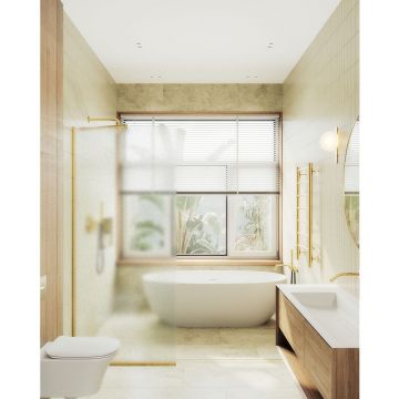 Душевая перегородка в профиле Maybahglass (Майбахгласс) 1950х990 мм, стекло 8 мм Сатин MGD-1357-3у