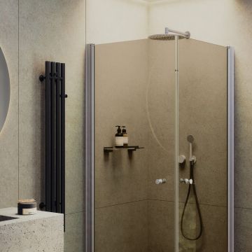 Душевой угол на монопетлях Maybahglass (Майбахгласс) 800х800х1980 мм, стекло 6 мм Бронза MGY-1297-5