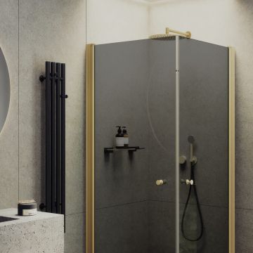 Душевой угол на монопетлях Maybahglass (Майбахгласс) 900х900х1980 мм, стекло 6 мм Графит MGY-1300-3