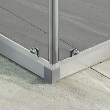 Душевой угол раздвижной Maybahglass (Майбахгласс) 900х900х1950 мм, стекло 6 мм Графит MGY-1328-5