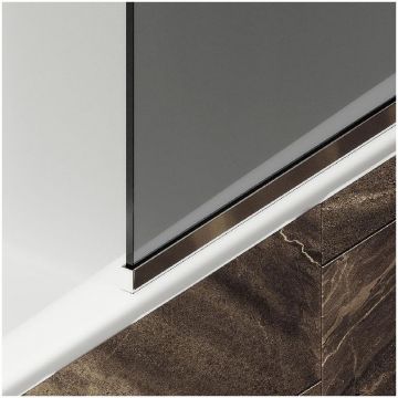 Шторка для ванны в профиле Maybahglass (Майбахгласс) 1400х340 мм, стекло 6 мм Графит MGV-128-4у