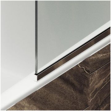 Шторка для ванны в профиле Maybahglass (Майбахгласс) 1400х540 мм, стекло 6 мм Бесцветное MGV-142-4у