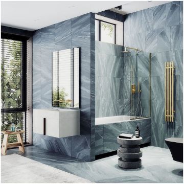 Шторка для ванны в профиле Maybahglass (Майбахгласс) 1400х640 мм, стекло 6 мм Бесцветное MGV-144-3у