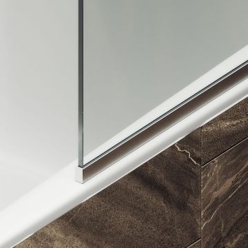 Шторка для ванны в профиле Maybahglass (Майбахгласс) 1400х640 мм, стекло 6 мм Бесцветное MGV-144-5у