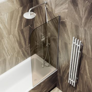 Шторка для ванны в профиле Maybahglass (Майбахгласс) 1400х300 мм, стекло 8 мм Бронза MGV-250-4у