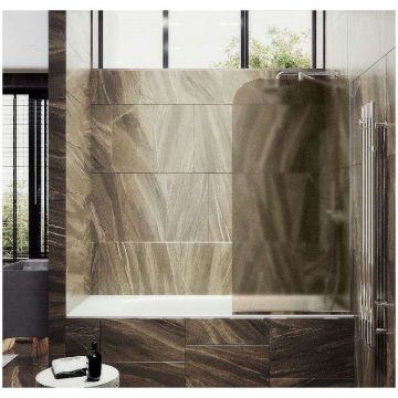 Шторка для ванны в профиле Maybahglass (Майбахгласс) 1400х300 мм, стекло 8 мм Бронза матовая MGV-249-4у