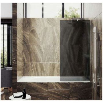 Шторка для ванны в профиле Maybahglass (Майбахгласс) 1400х300 мм, стекло 8 мм Графит матовый MGV-251-4ш