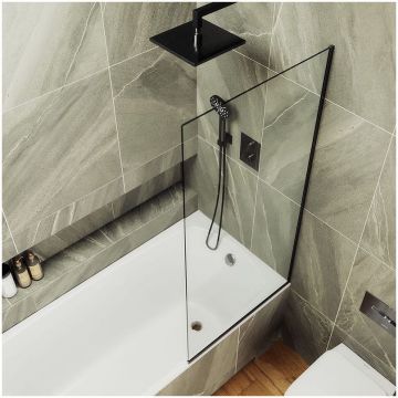 Шторка для ванны в профиле Maybahglass (Майбахгласс) 1400х600 мм, стекло 8 мм Бесцветное MGV-59-6у