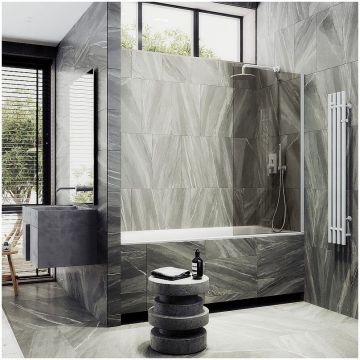 Шторка для ванны в профиле Maybahglass (Майбахгласс) 1400х600 мм, стекло 8 мм Бронза MGV-68-1ш