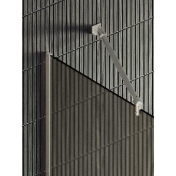 Душевая перегородка Maybahglass (Майбахгласс) в узком профиле 1950х690 мм, Стекло 8 мм Бронза матовая +Полотенцедержатель MGD-722-5у