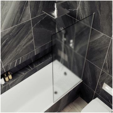 Шторка для ванны в профиле Maybahglass (Майбахгласс) 1400х600 мм, стекло 8 мм Сатин MGV-92-4у