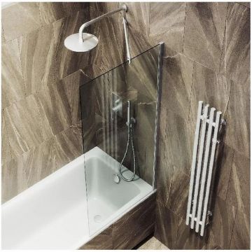 Шторка для ванны в профиле Maybahglass (Майбахгласс) 1400х900 мм, стекло 8 мм Бесцветное MGV-65-4ш