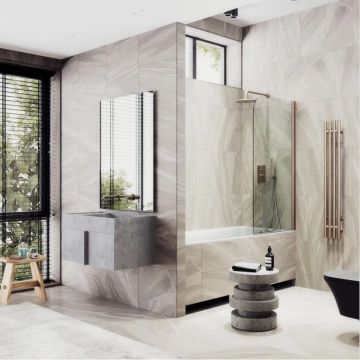 Шторка для ванны поворотная на монопетле Maybahglass (Майбахгласс) 1400х600 мм, стекло 6 мм Бесцветное MGV-598-2