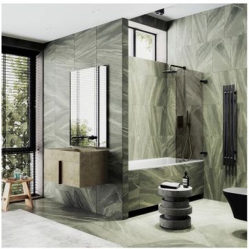 Шторка для ванны поворотная на петлях Maybahglass (Майбахгласс) 1400х405 мм, стекло 6 мм Бронза MGV-646-6