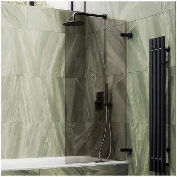 Шторка для ванны поворотная на петлях Maybahglass (Майбахгласс) 1400х405 мм, стекло 6 мм Бронза MGV-646-6