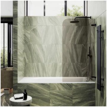 Шторка для ванны поворотная на петлях Maybahglass (Майбахгласс) 1400х405 мм, стекло 6 мм Бронза MGV-646-6