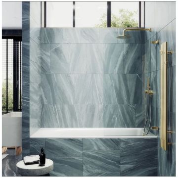 Шторка для ванны поворотная на петлях Maybahglass (Майбахгласс) 1400х705 мм, стекло 6 мм Бесцветное MGV-645-3