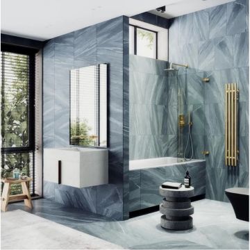 Шторка для ванны поворотная на петлях Maybahglass (Майбахгласс) 1400х705 мм, стекло 6 мм Бесцветное MGV-645-3