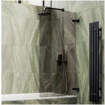 Шторка для ванны поворотная на петлях Maybahglass (Майбахгласс) 1400х705 мм, стекло 6 мм Бронза MGV-651-6