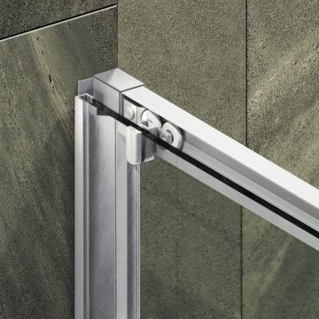 Душевая дверь раздвижная Maybahglass (Майбахгласс) 1950х1600 мм, стекло 6 мм Бесцветное MGD-1636-5