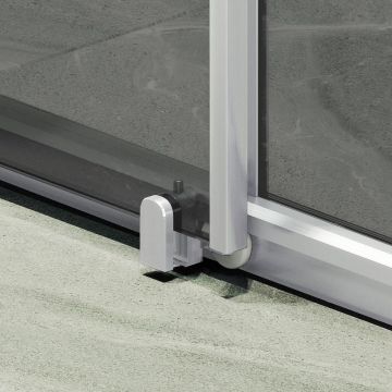 Душевая дверь раздвижная Maybahglass (Майбахгласс) 1950х1800 мм, стекло 6 мм Графит MGD-1286-5