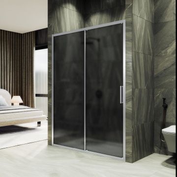 Душевая дверь раздвижная Maybahglass (Майбахгласс) 1950х1800 мм, стекло 6 мм Графит матовый MGD-1290-5