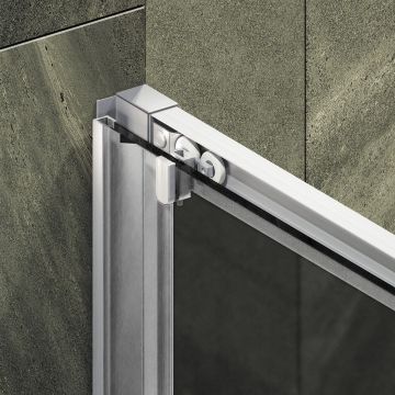 Душевая дверь раздвижная Maybahglass (Майбахгласс) 1950х1800 мм, стекло 6 мм Графит матовый MGD-1290-5