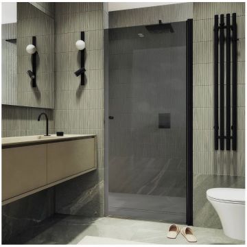 Душевая дверь на монопетле Maybahglass (Майбахгласс) 1980х700 мм, стекло 6 мм Графит MGD-1672-6