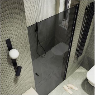 Душевая дверь на монопетле Maybahglass (Майбахгласс) 1980х700 мм, стекло 6 мм Графит MGD-1672-6