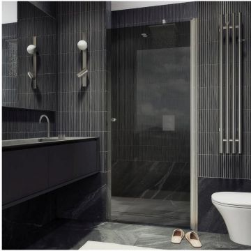 Душевая дверь на монопетле Maybahglass (Майбахгласс) 1980х700 мм, стекло 6 мм Графит MGD-1672-5