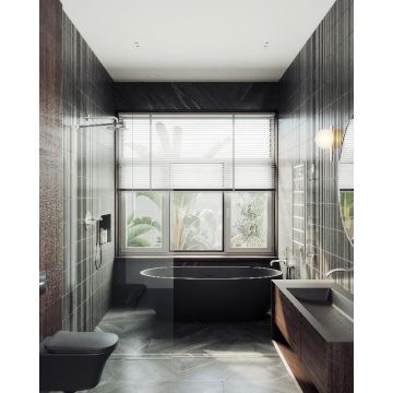 Душевая перегородка Maybahglass (Майбахгласс) в широком профиле 1950х1090 мм, Стекло 8 мм Бесцветное MGD-677-5ш