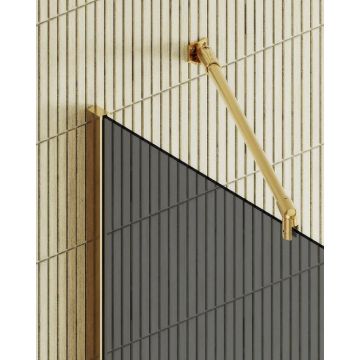 Душевая перегородка Maybahglass (Майбахгласс) в широком профиле 1950х1090 мм, Стекло 8 мм Графит MGD-681-3ш