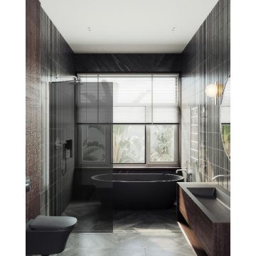 Душевая перегородка Maybahglass (Майбахгласс) в широком профиле 1950х1090 мм, Стекло 8 мм Графит MGD-681-5ш