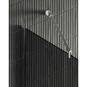 Душевая перегородка Maybahglass (Майбахгласс) в широком профиле 1950х1090 мм, Стекло 8 мм Графит MGD-681-5ш