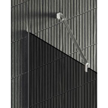 Душевая перегородка Maybahglass (Майбахгласс) в узком профиле 1950х1090 мм, Стекло 8 мм Графит MGD-681-5у