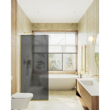 Душевая перегородка Maybahglass (Майбахгласс) в узком профиле 1950х1090 мм, Стекло 8 мм Графит матовый MGD-682-3у