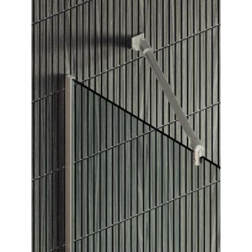 Душевая перегородка Maybahglass (Майбахгласс) в узком профиле 1950х1090 мм, Стекло 8 мм Бесцветное +Полотенцедержатель MGD-708-5у