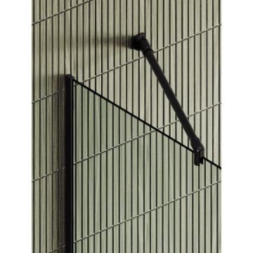 Душевая перегородка Maybahglass (Майбахгласс) в узком профиле 1950х1090 мм, Стекло 8 мм Бесцветное +Полотенцедержатель MGD-708-6у