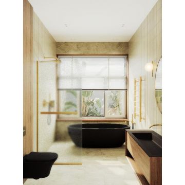 Душевая перегородка Maybahglass (Майбахгласс) в узком профиле 1950х1090 мм, Стекло 8 мм Сатин +Полотенцедержатель MGD-713-3у