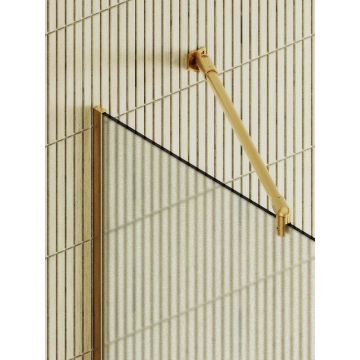 Душевая перегородка Maybahglass (Майбахгласс) в узком профиле 1950х1090 мм, Стекло 8 мм Сатин +Полотенцедержатель MGD-713-3у